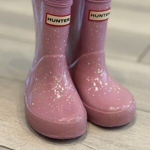 Hunter Pink/Purple Glitter Rain Boots EU 22 UK5